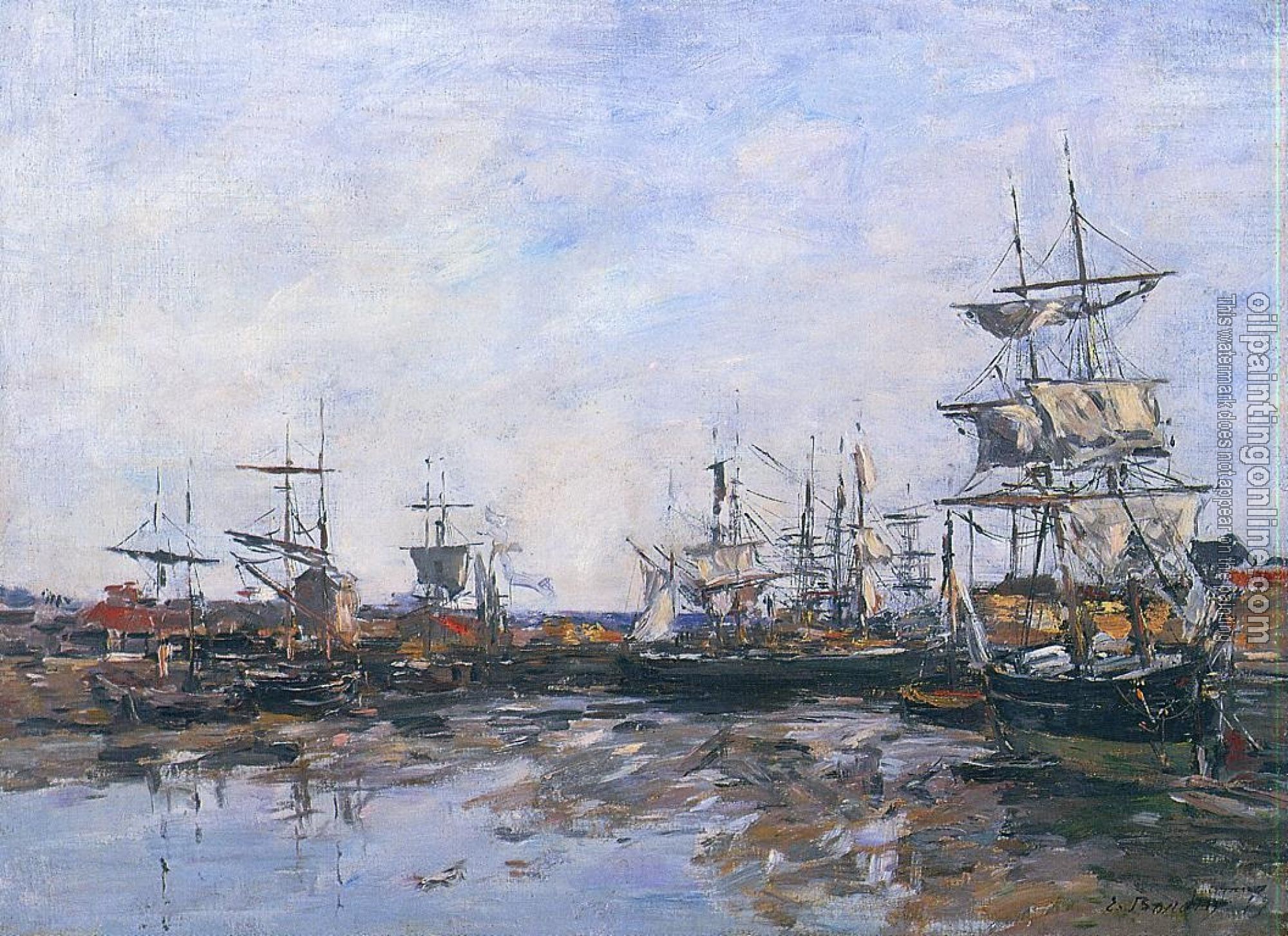 Boudin, Eugene - Trouville, the Port at Low Tide